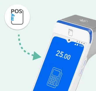 Znesek prikazan na terminalu myPOS