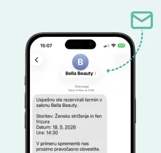 SMS opomnik na termin v Timelee