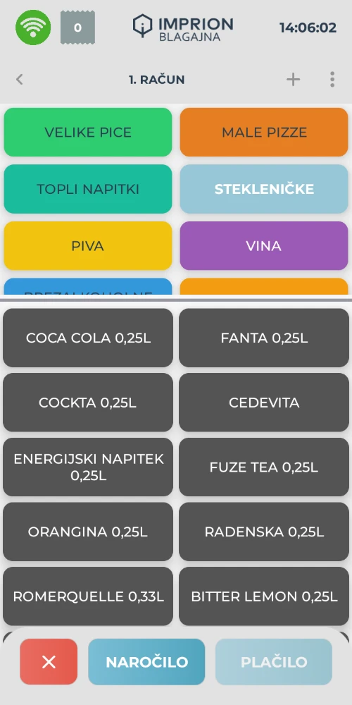 Naročanje izdelkov